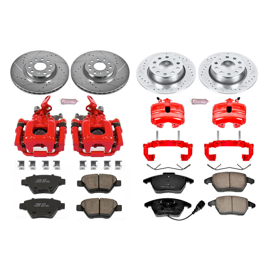 Power Stop Z26 KC5944-26 Front Brake Kit Street Warrior For Ford Mustang 2011-2014 [Model Specific]