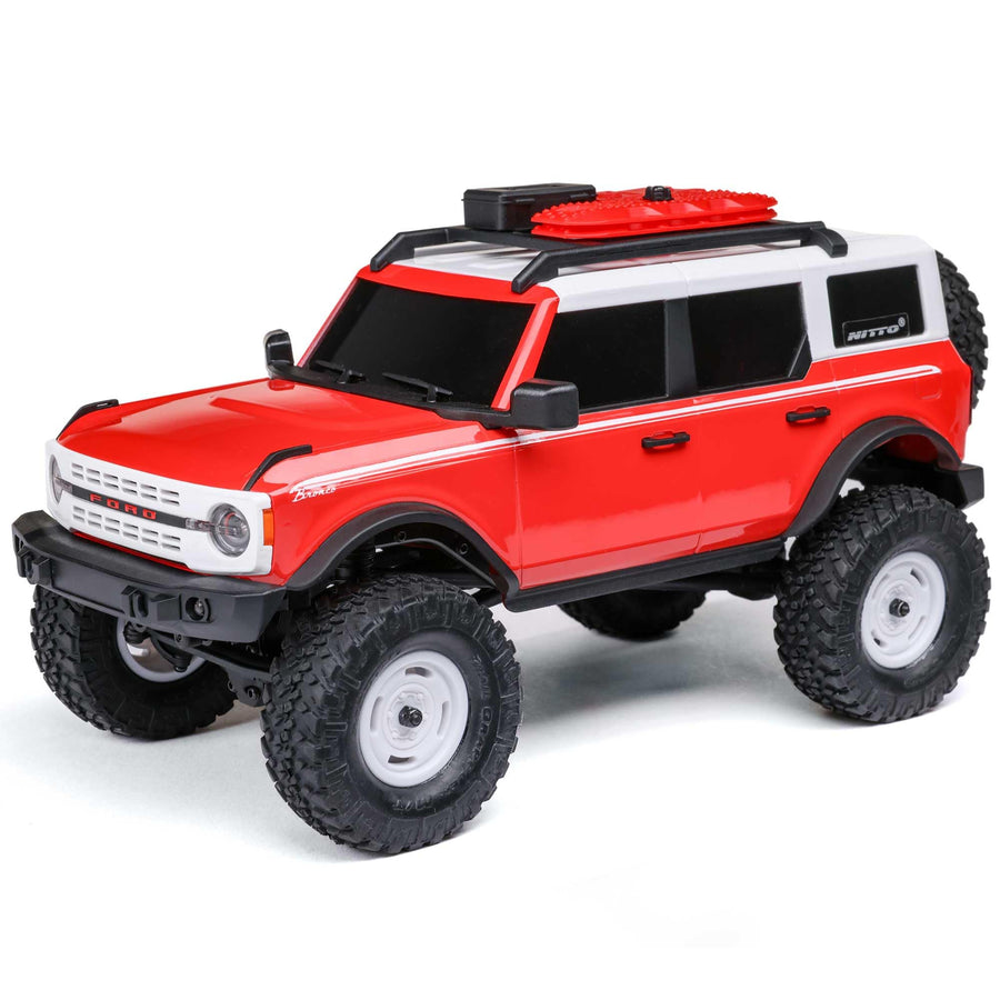 Axial RC Truck 1/24 SCX24 Heritage Edition Ford Bronco 4X4 RTR Brushed Rock Crawler (Battery & Charger Included), Red, AXI00006V2T6