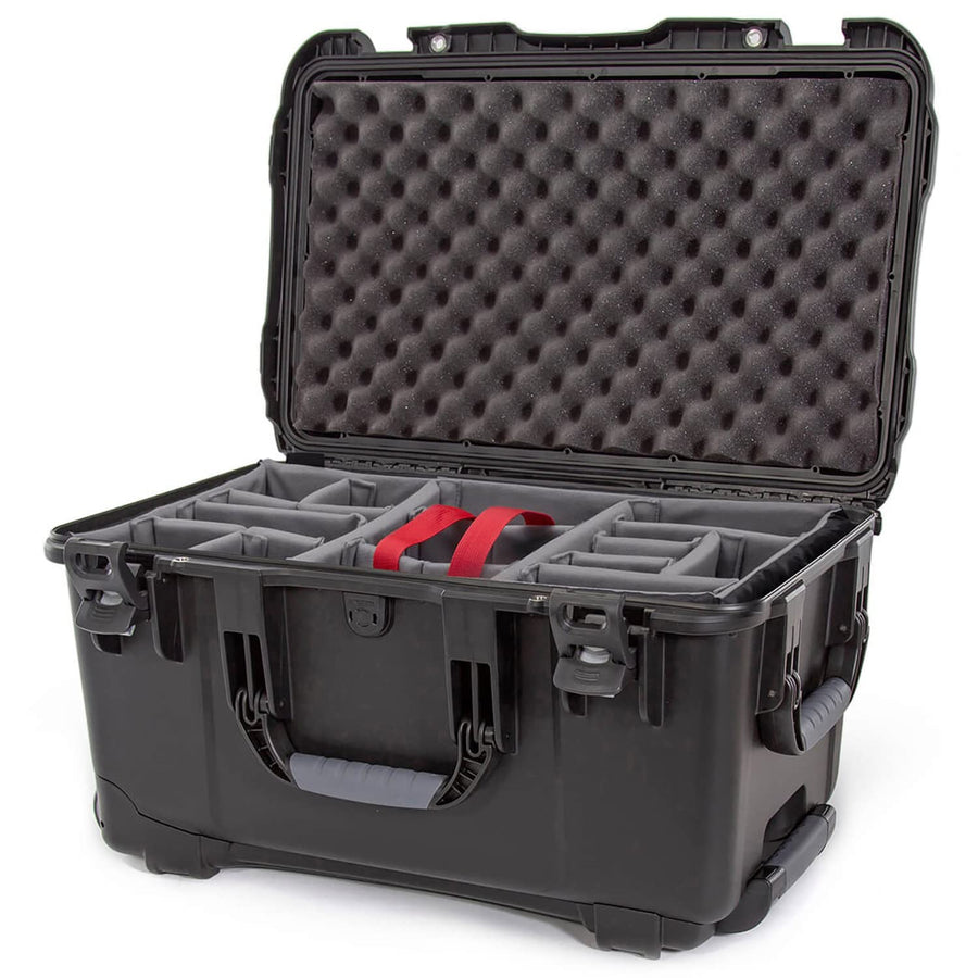 Wheeled Nanuk Series 938 Lightweight NK-7 Resin Waterproof Hard Case with Padded Divider, Black
