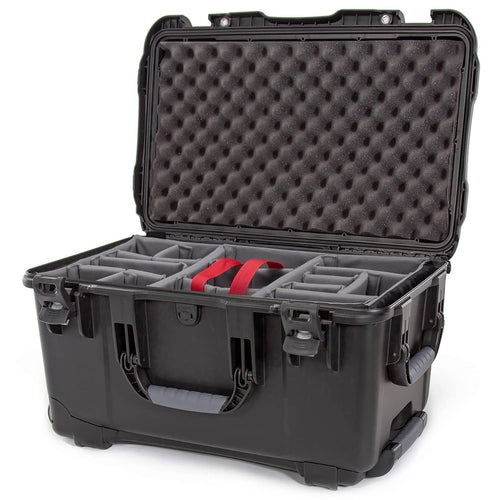 Wheeled Nanuk Series 938 Lightweight NK-7 Resin Waterproof Hard Case with Padded Divider, Black