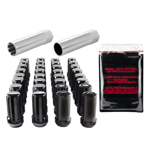 Black McGard SplineDrive Install Kit (M14-1.5 Thread) 8-Lug 65830BK