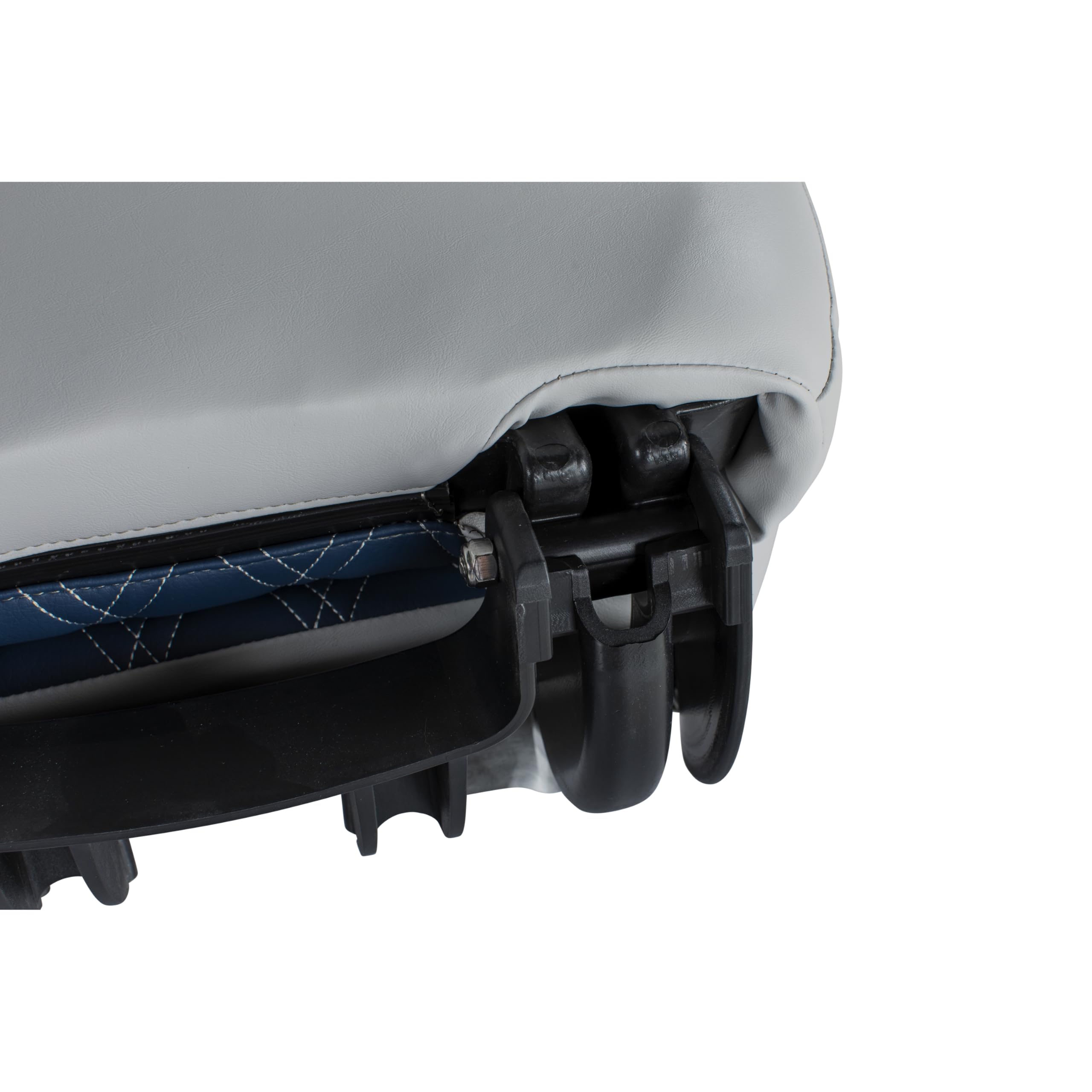 Lippert Folding Pontoon Boat Seat, Sunset Collection, Contoured Foam Cushioning, Durable Marine-Grade Vinyl, Poly Frame, Pedestal Not Included, 19" L x 19" W x 22.5" H - 2024023317