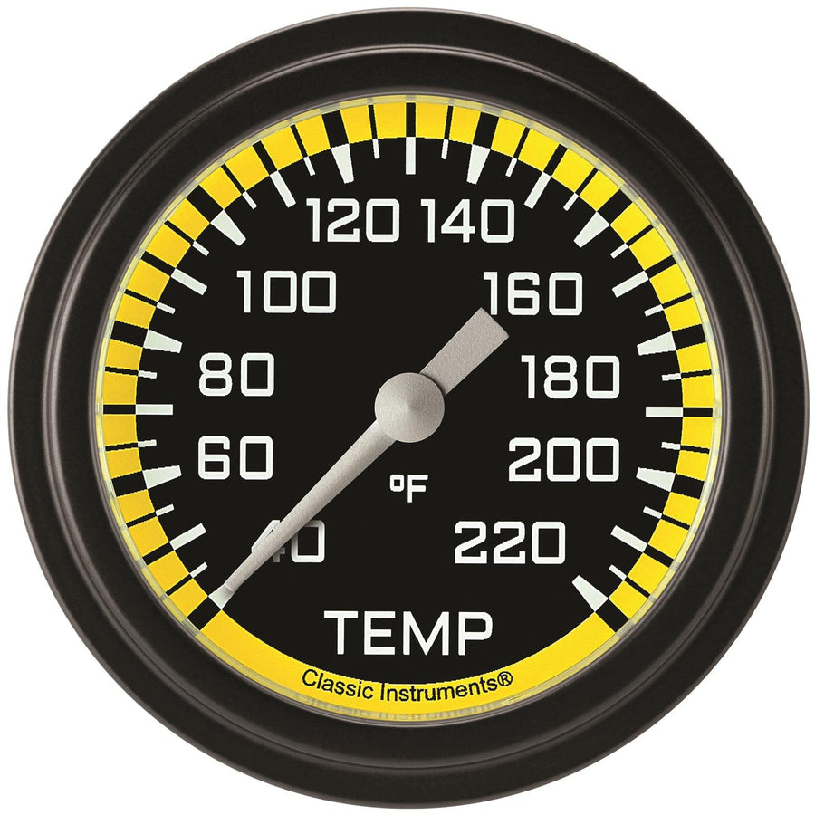 AX329YBLF Classic Instruments AutoCross Yellow 2-5/8" Stock Eliminator Temperature Gauge
