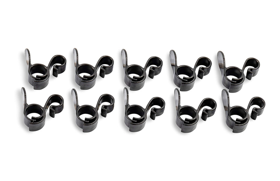 Camco Awning RV Valance Clips - Easily Hang Rope or Party Lights from Your RV's Awning Valance or Pop-Up Shelter - Includes a Pack of (10) Clips (42709)