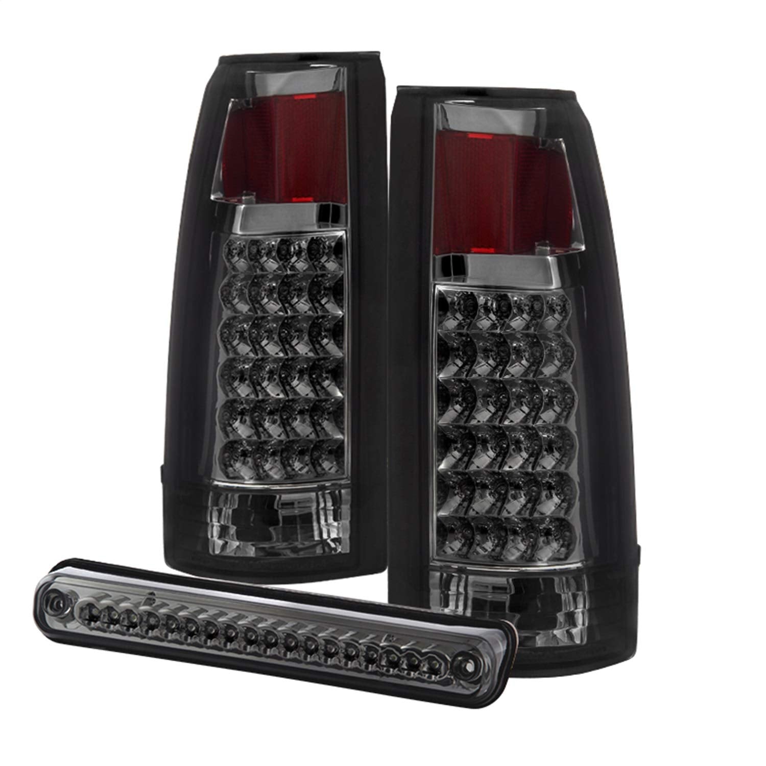 Tail Light Xtune ALT-JH-CCK88-LED-SET-SM (-94 / Jimmy 92-94 / Suburban 92-99 / Tahoe 94-99 / Cadillac Escalade 99-00 / Yukon Denali 99-00 LED s with 3rd LED brake Light - Smoked)
