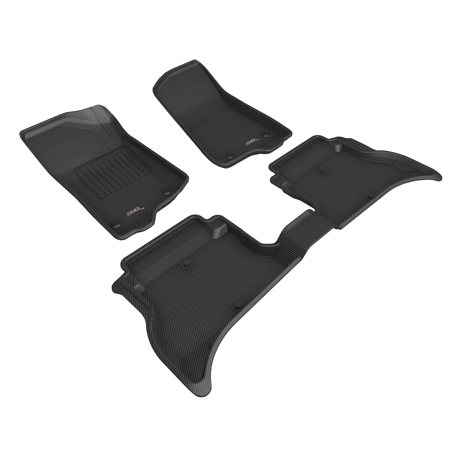 Kagu 3D MAXpider Custom Fit Floor Mat (Black) Compatible with Jeep Wrangler Unlimited 4XE (JL) 2021-2026 - Full Set