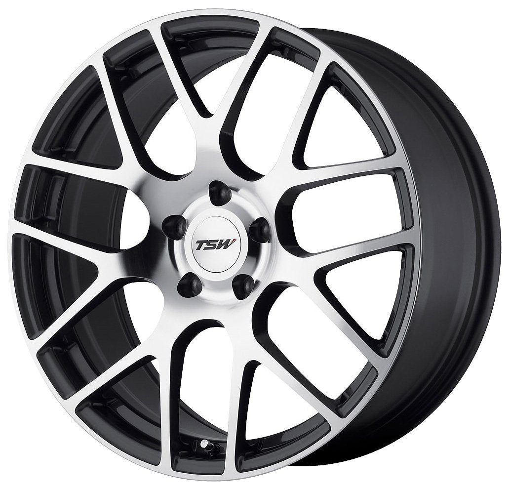 Gunmetal TSW Alloy Wheels Nurburgring Wheel with Machined Face (17x8"/5x100mm)