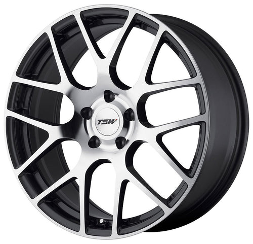 Gunmetal TSW Alloy Wheels Nurburgring Wheel with Machined Face (17x8"/5x100mm)