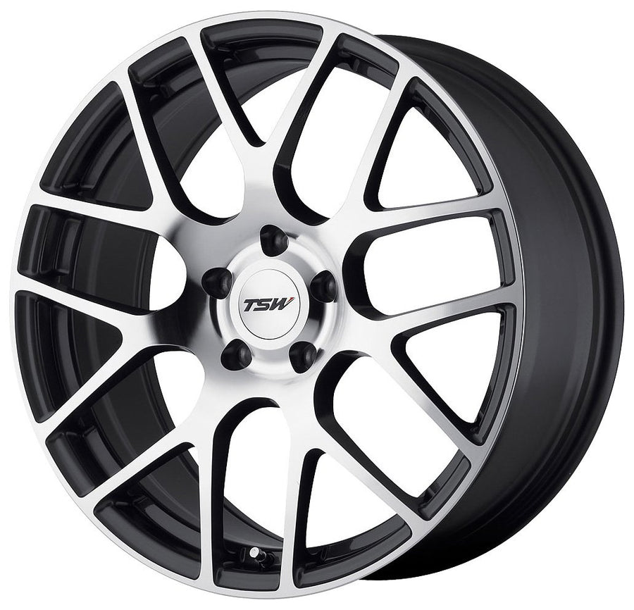 Gunmetal TSW Alloy Wheels Nurburgring Wheel with Machined Face (17x8"/5x100mm)