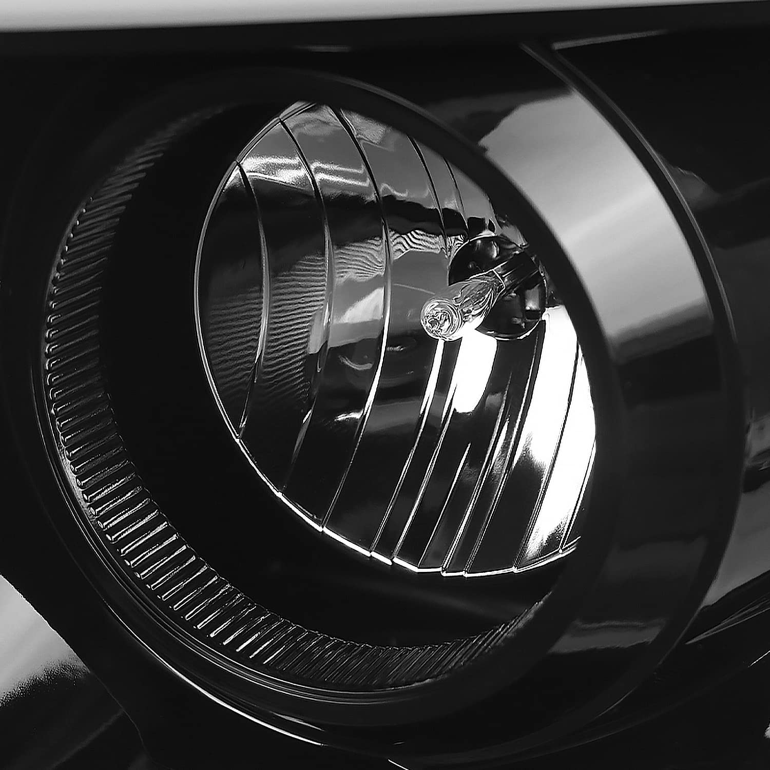 Jet Black SPEC-D TUNING Projector Headlights w/Switchback LED Light Bar Compatible with 2006-2008 Dodge Ram 1500, 2500, 3500, Left + Right Pair Headlamps Assembly
