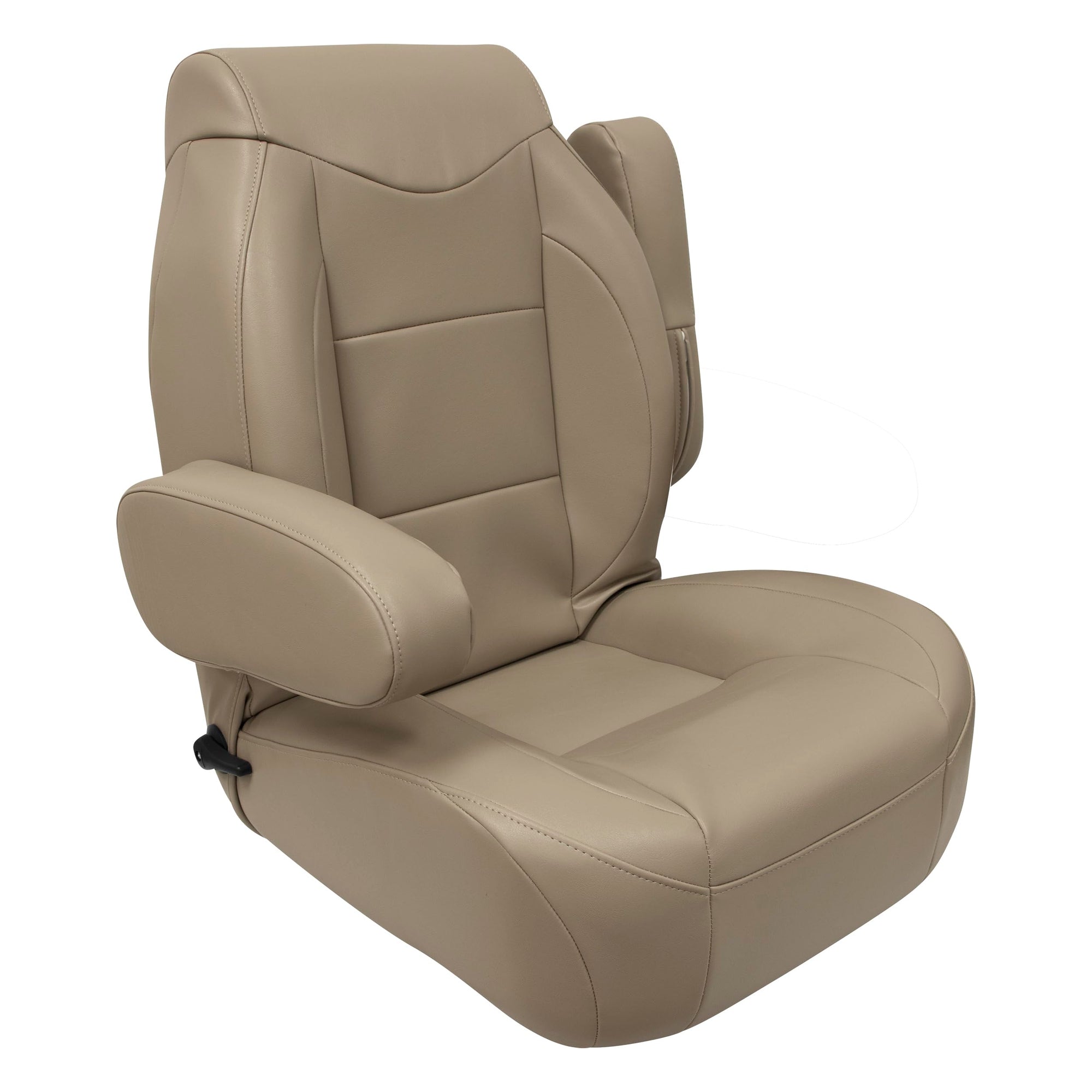 High Back Wise Premier Pontoon/Boat Reclining Helm with Flip Up Arm Rests - Mocha Java 3126-1725