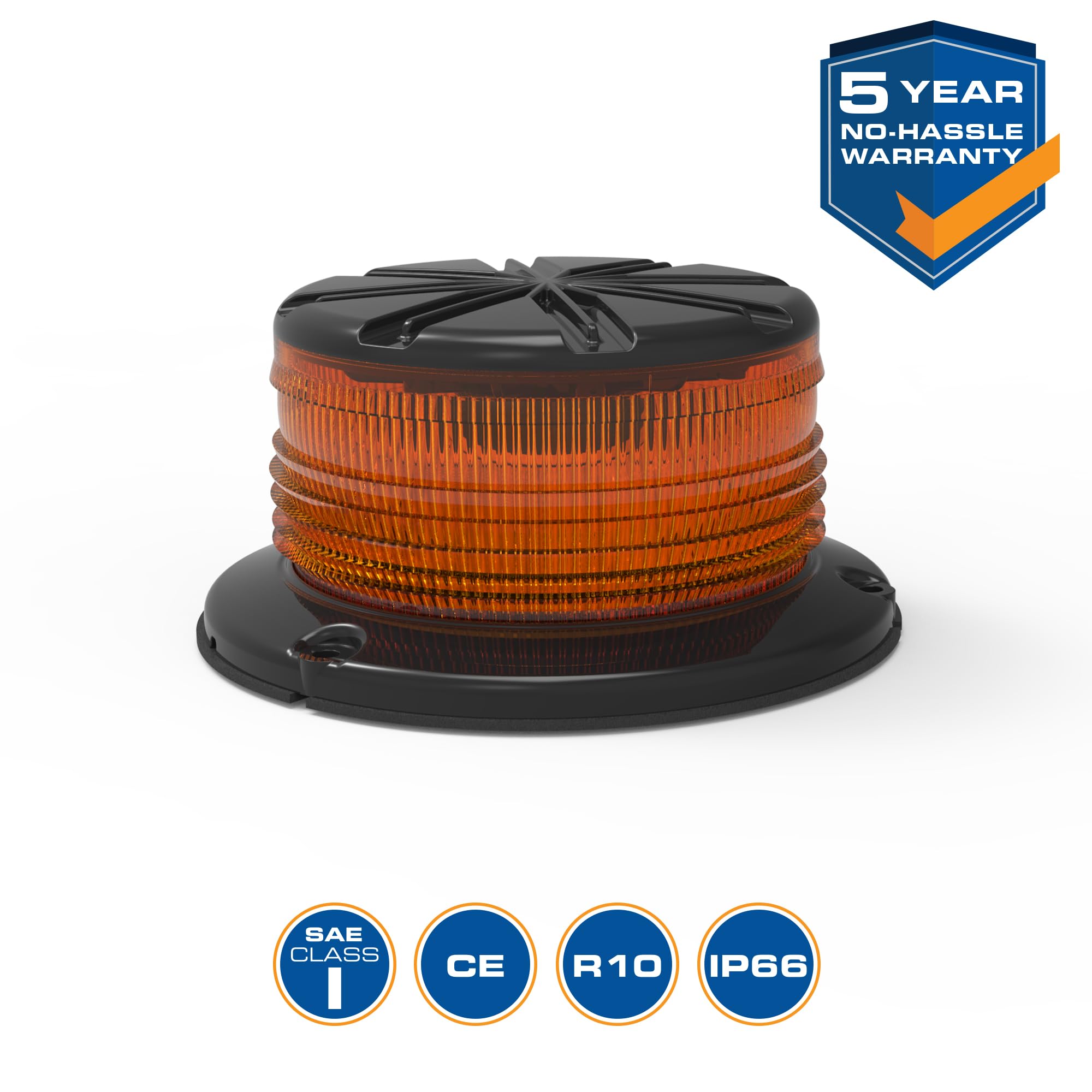 7460A Series ECCO Profile™ 3 Inch LED Beacon - Amber | 12-36VDC | Pulse8 Flash Pattern