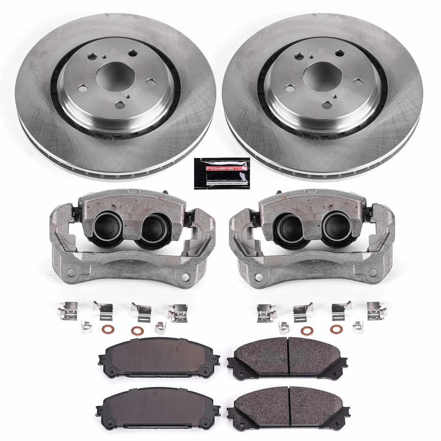 Power Stop Autospecialty KCOE7688A Front Caliper Brake Kit- Brake Rotors, Brake Pads and Ceramic Brake Calipers