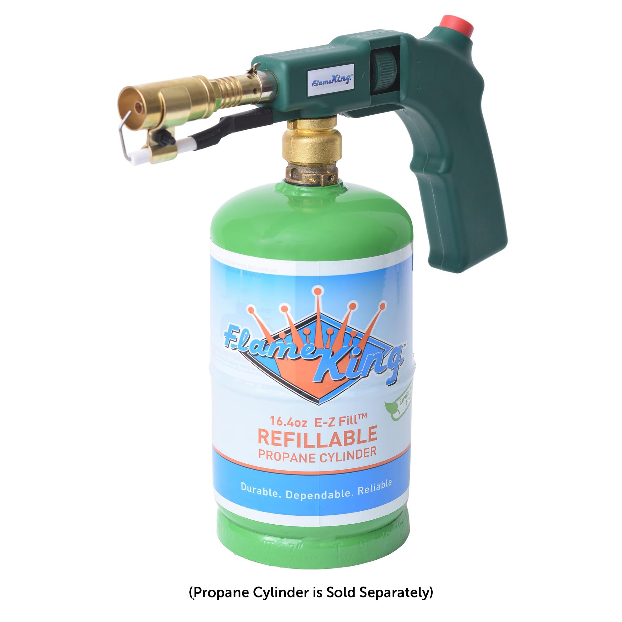 Flame King Blow Torch Propane & Mapp Gas 27,000 BTU w/ Self-Igniter for Searing, Soldering and as Fire Starter