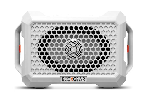 Outdoor ECOXGEAR Defender: Portable Bluetooth Speaker, 121dB Massive Sound, Waterproof and Drop Proof, with LED Party Lights, Pair up to 100, 25+ Hours Playtime (Whitewater)