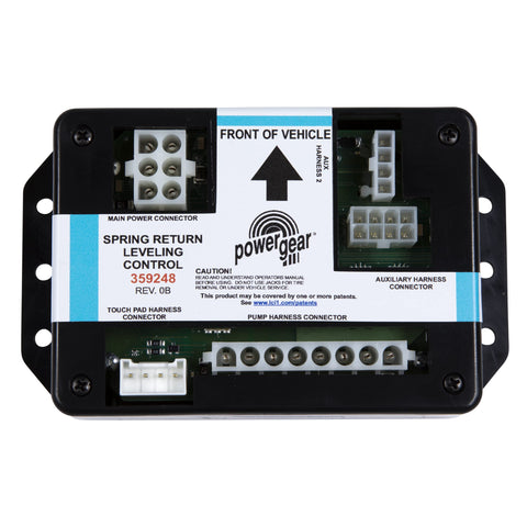 Lippert RV Leveling Control Module for 3-Valve Spring Return Jack with Remote Level, Connects to Complete System, Touch Pad and Auxiliary Harness Connector - 1010001284 Power Gear