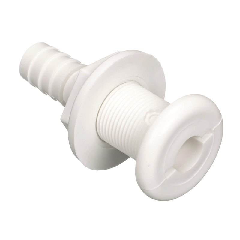 Polypropylene attwood 3873-3 Straight Thru-Hull Connector for Boating Plumbing Fittings, White Finish