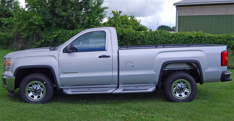 3205 Owens Products Glastep Plus Custom Molded Fiberglass Gray Running Boards 14-18 Silverado/Sierra 1500 8 Ft Long Bed 15-18 Silverado/Sierra 2500/3500 8 Ft Long Bed Fiberglass Gray, 1 Pack