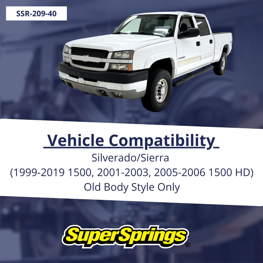 SSR-209-40 SuperSprings | Rear SumoSprings for Chevrolet Silverado 1500, GMC Sierra 1500, blue