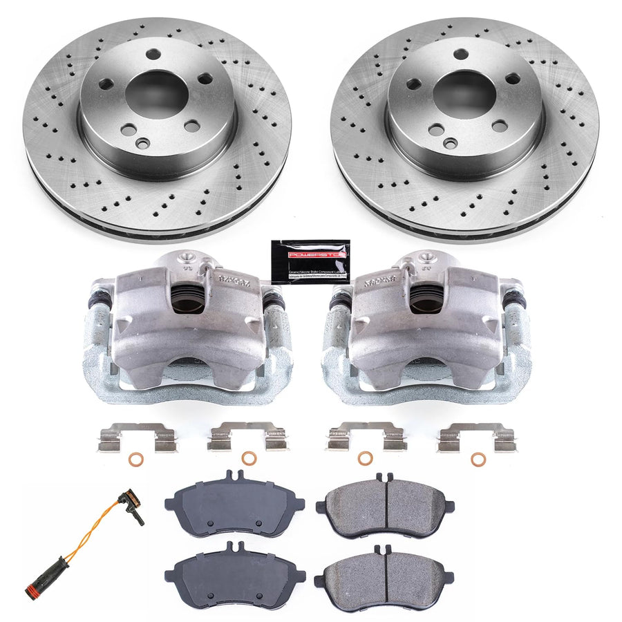 Power Stop Autospecialty KCOE7766 Replacement Front Brake Caliper Kit- OE Brake Rotor, Brake Pads & Calipers