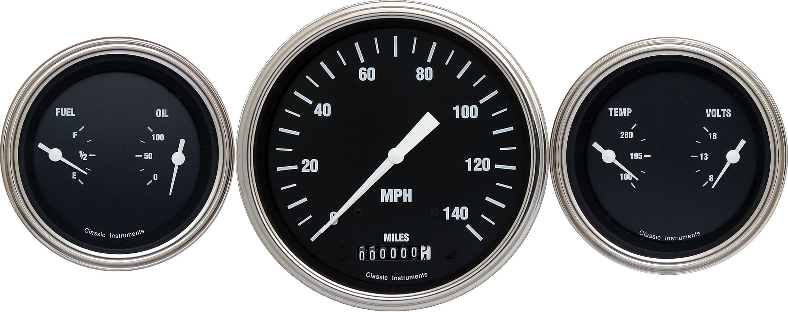 Hot Rod Series Classic Instruments HR64SLF 3 Gauge Package