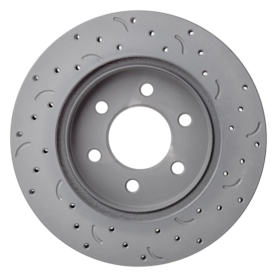 Talon Cross-Drilled and Slotted Vented Rotor, Hawk Performance Brakes, 11.3 in. Diameter, 2.53 in. Height