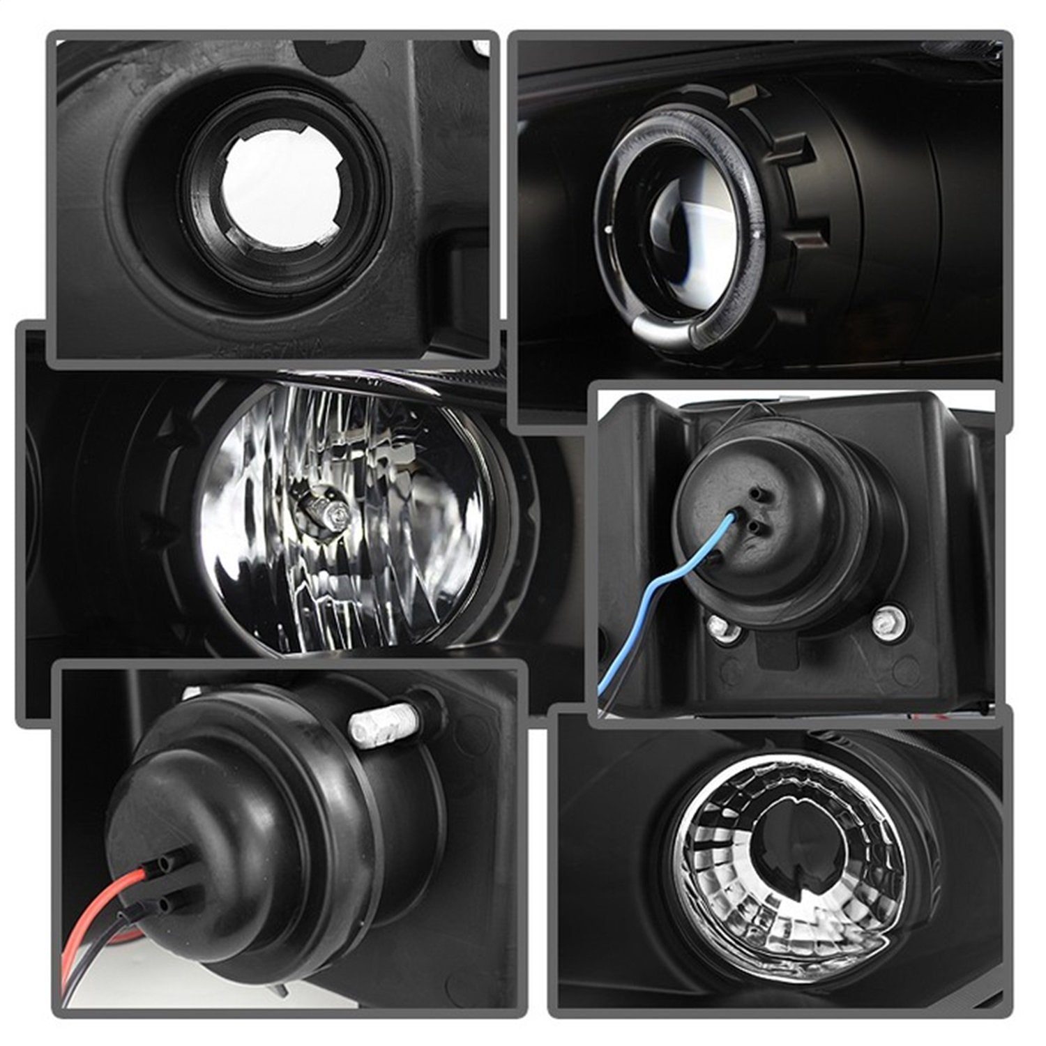 Auto Spyder 5011473 LED Halo Projector Headlights Black/Clear