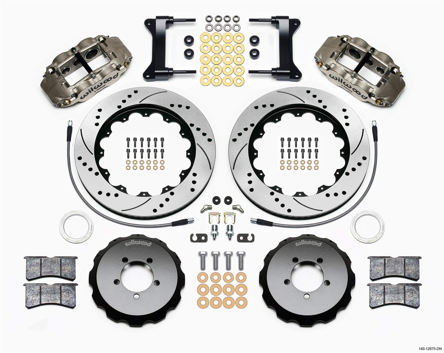 Front Hat Kit FNSL6R, 14.00", Drilled, Nickel