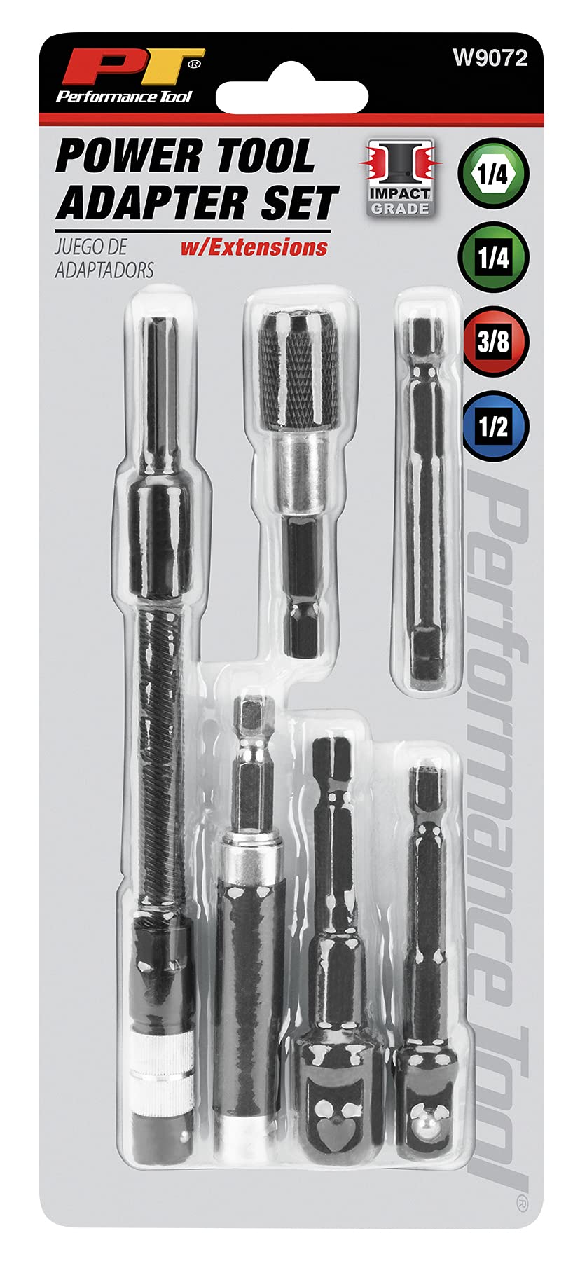 W9072 Performance Tool 6 pc. Power Tool Adapter Set