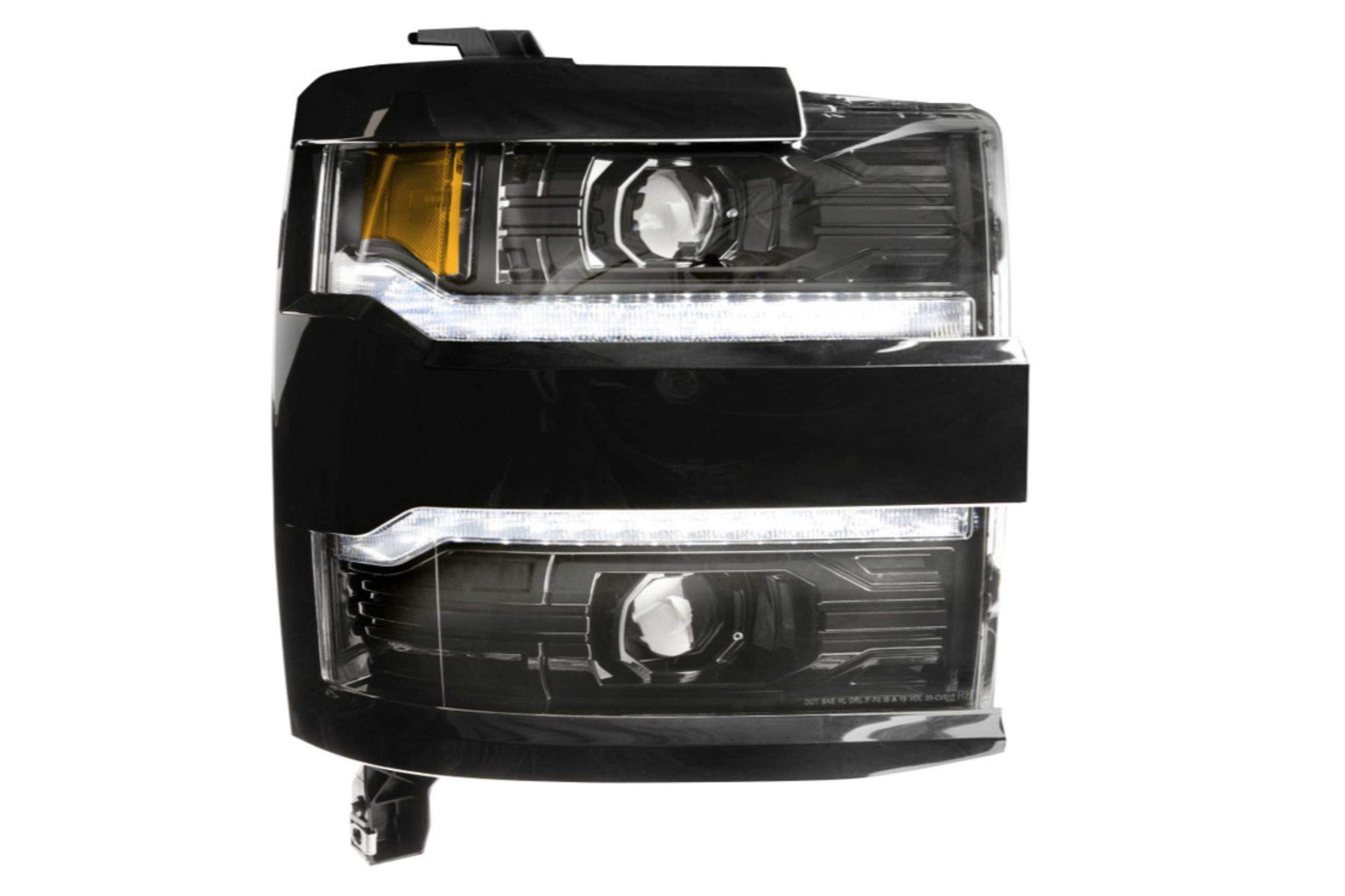 Morimoto LED XB Headlights (Black Bezel), Fits 2015-2019 Chevrolet Silverado HD, Plug and Play Upgrade, DOT Approved Assembly with Switchback Sequential Turn Signals & UV Coated Lens (1x LF541)