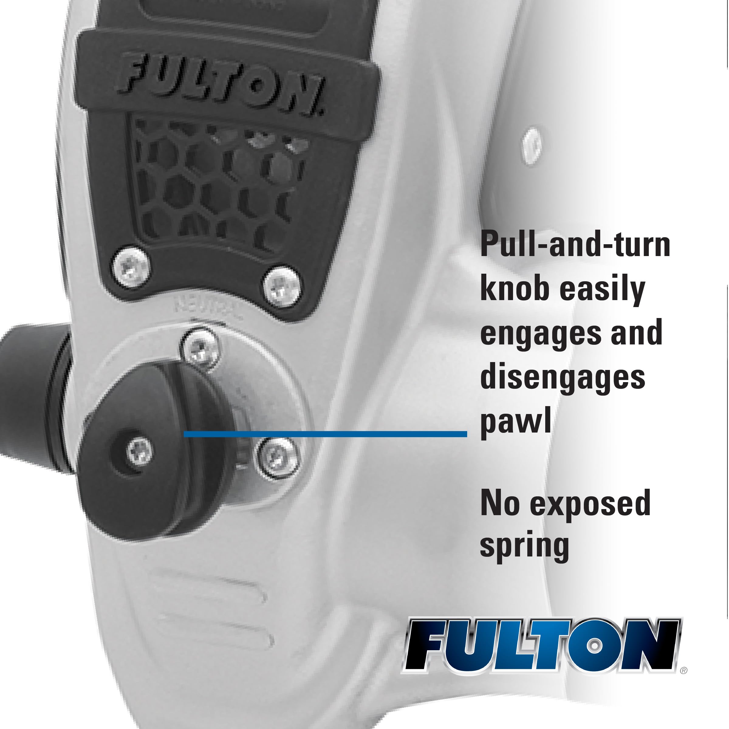 Fulton F2 Marine Trailer Winch, FW20000101, Single-Speed, 2,000 lbs. Capacity, 20 Foot Strap, Silver Cover.