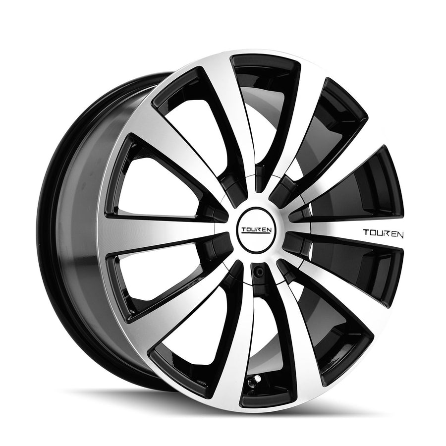 17x7 TR3, Bolt Pattern: 5x112/120, Offset: 40, BLACK/MACHINED FACE/MACHINED LIP, set of 1