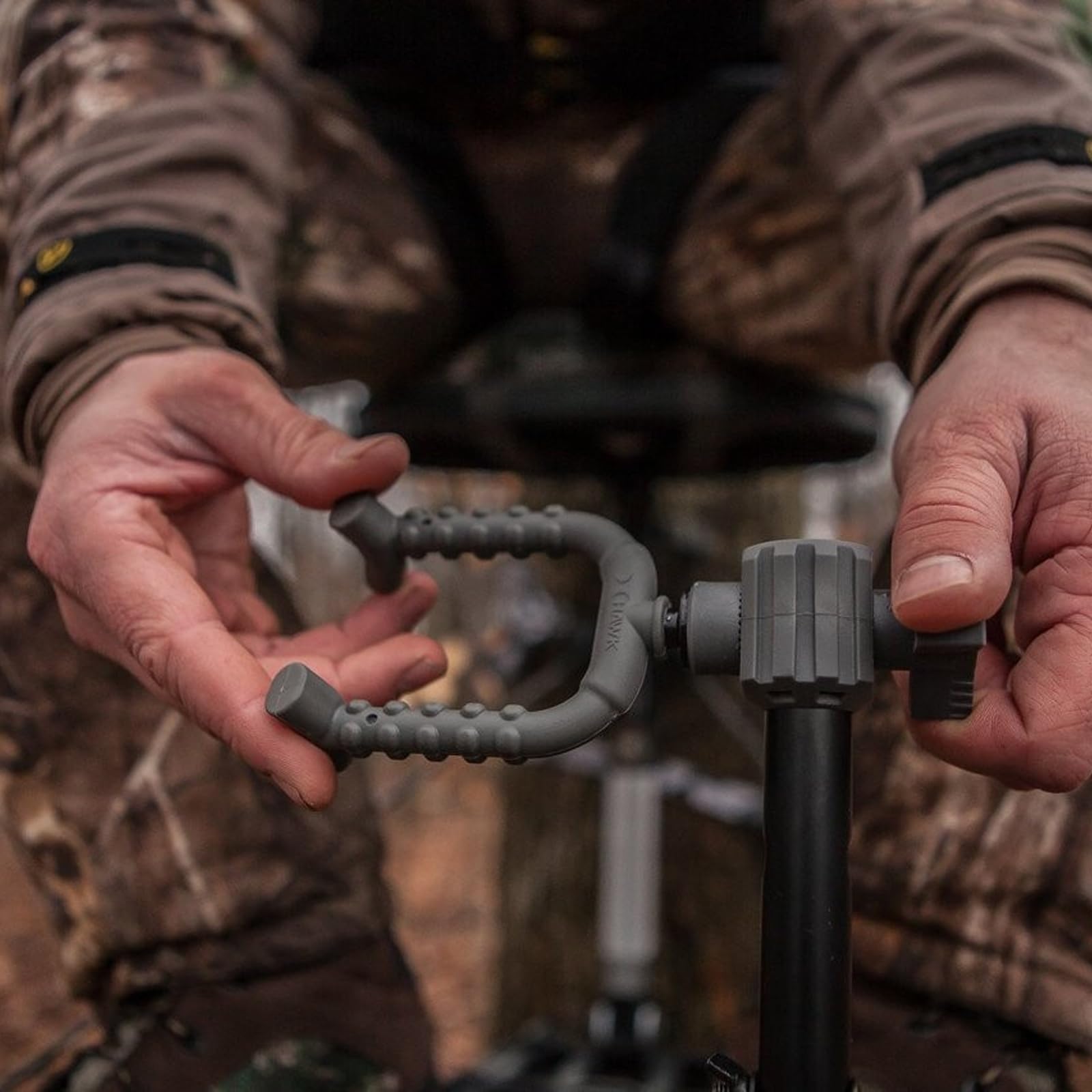 HAWK Hunting Limb Grip Portable Easy-To-Install Secure Bow Holder with 360-Degree Rotating Silent-Grip Limb Fork Weight Rating 8.5 Lbs