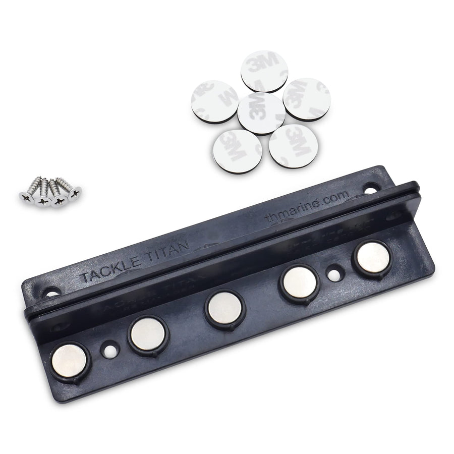 T-H Marine Magnetic Tackle Titan Fishing Lure and Bait Organizer, Black, Plastic, 2 Pack