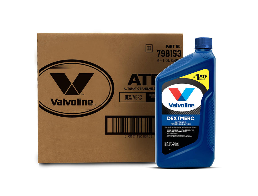 Automatic Transmission Fluid Valvoline DEX/MERC (ATF) 1 QT, Case of 6