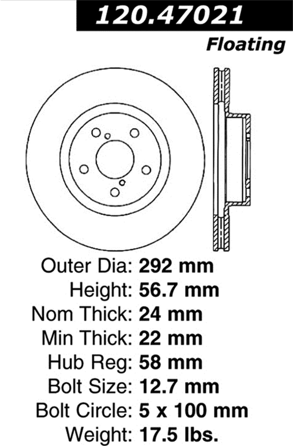 Sport Drilled/Slotted Brake Rotor StopTech 127.47021L (Front Left), 1 Pack
