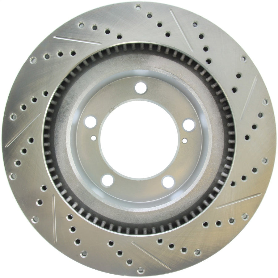 StopTech 227.44156R Brake Rotor Select Sport Drilled and Slotted; Front Right