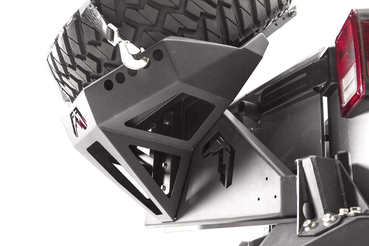 Fab Fours Slant Back JK2070-1 Tire Carrier for The 07-17 Jeep Jk Y1261T