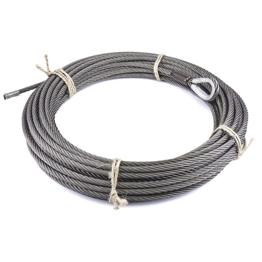 EIPS WARN 77451 Winch Accessory: Industrial Grade Steel Cable Wire Rope with Loop End, 9/16" Diameter x 140' Length, 16.8 Ton (33,600 lb) Capacity