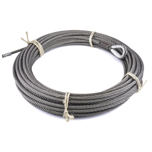 EIPS WARN 77451 Winch Accessory: Industrial Grade Steel Cable Wire Rope with Loop End, 9/16" Diameter x 140' Length, 16.8 Ton (33,600 lb) Capacity