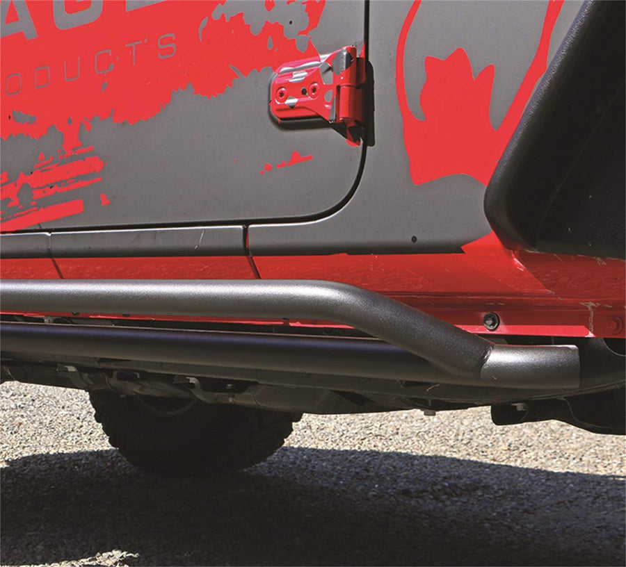 Slimline RAMPAGE PRODUCTS 2" Drop Step Side Bars for Jeep Wrangler JL | Pair, Steel, Textured Black | 26629 | Fits 2018-2025 Jeep Wrangler JL 2-Door