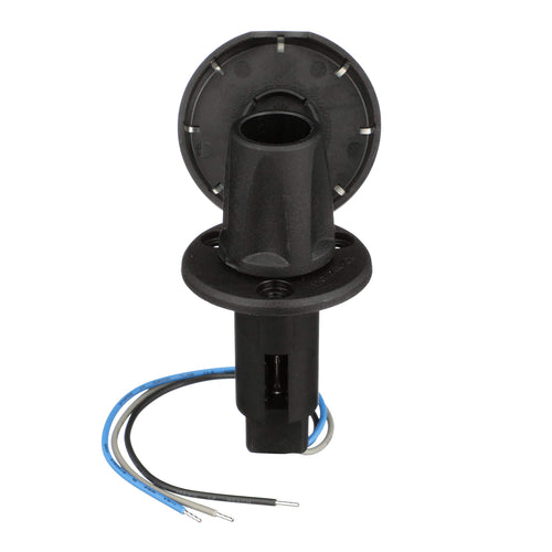 LightArmor™ 910R Series Attwood Round Plug-in Light Base — for All-Around Pole Light, 3-Pin, Black Stainless Cover