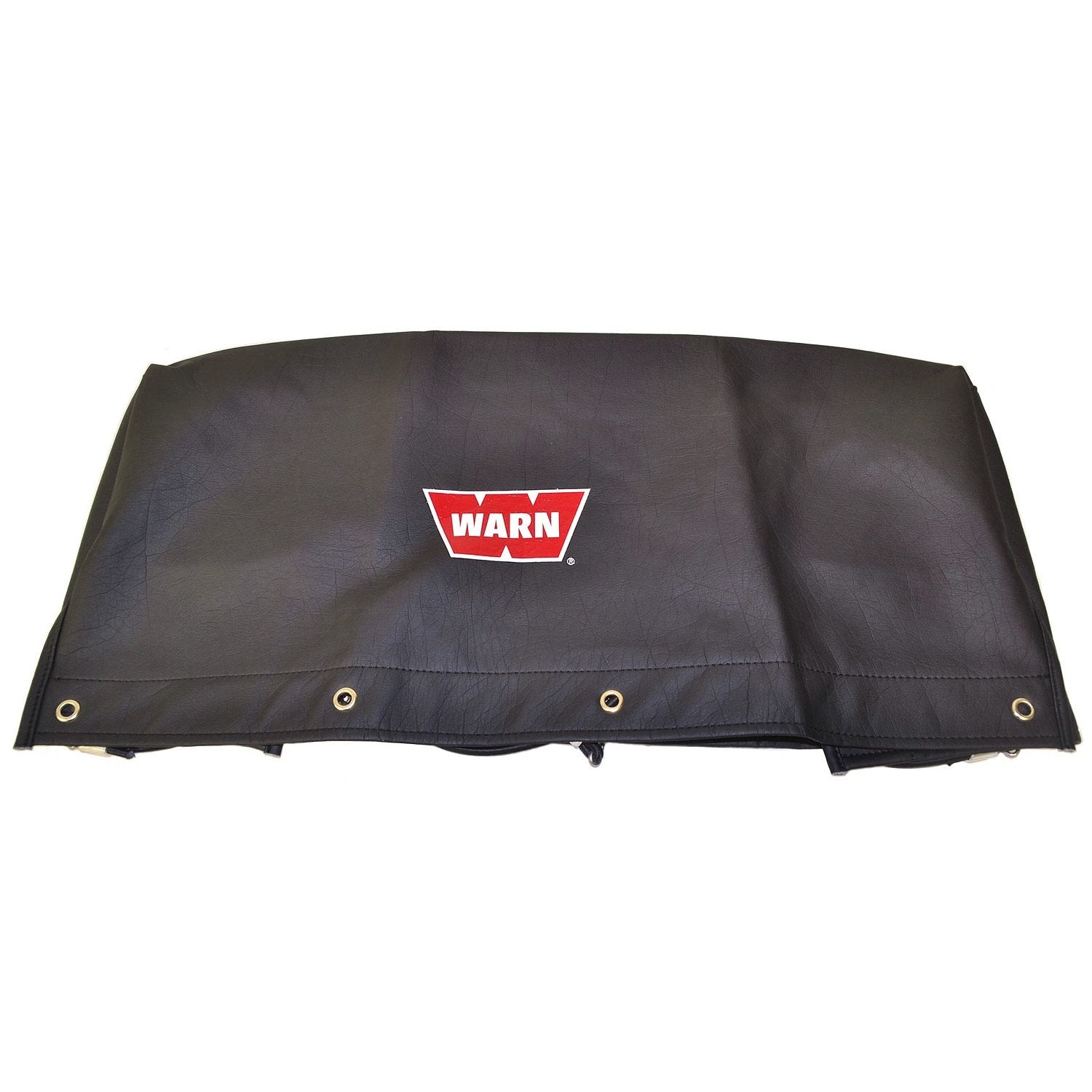 Soft WARN Winch Cover with Bungee Cord Fasteners for 16.5ti, M15000, and M12000 Winches, Black