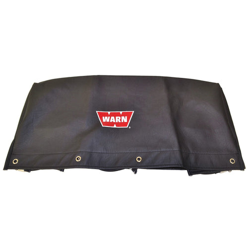 Soft WARN Winch Cover with Bungee Cord Fasteners for 16.5ti, M15000, and M12000 Winches, Black