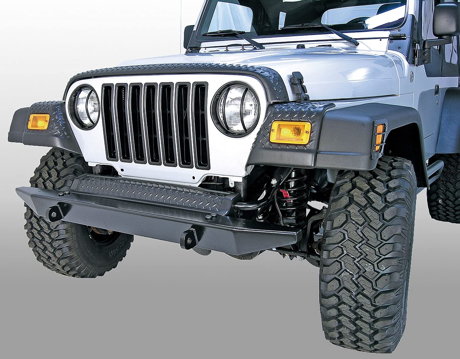 Body Armor Kit Rugged Ridge 11650.20, Front, Fender Guards; 97-06 Jeep Wrangler TJ