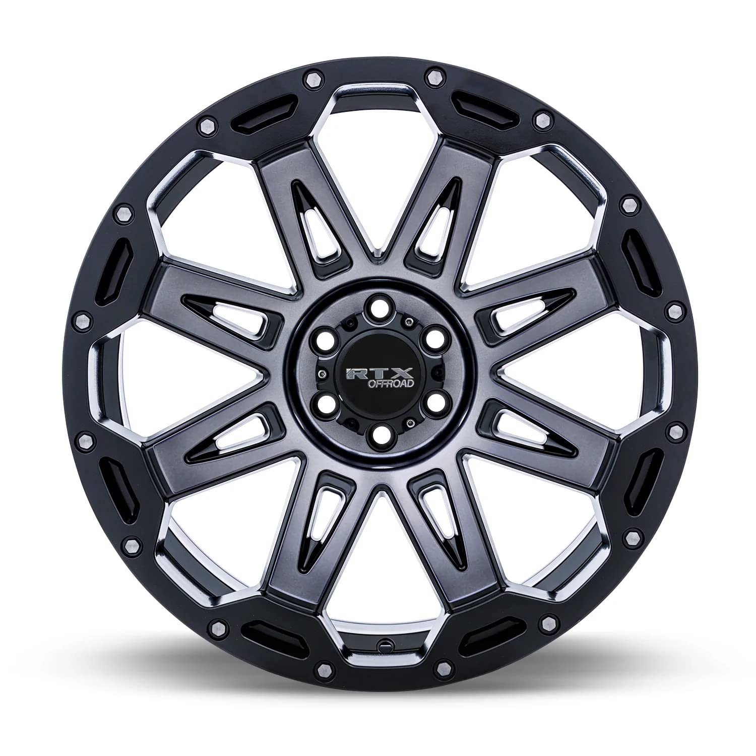 Custom RTX GOBI Wheel - 20x9, 0 Offset, 6x135 Bolt Pattern, 87.1mm Hub - Satin Black with Satin Gray Spokes Rim