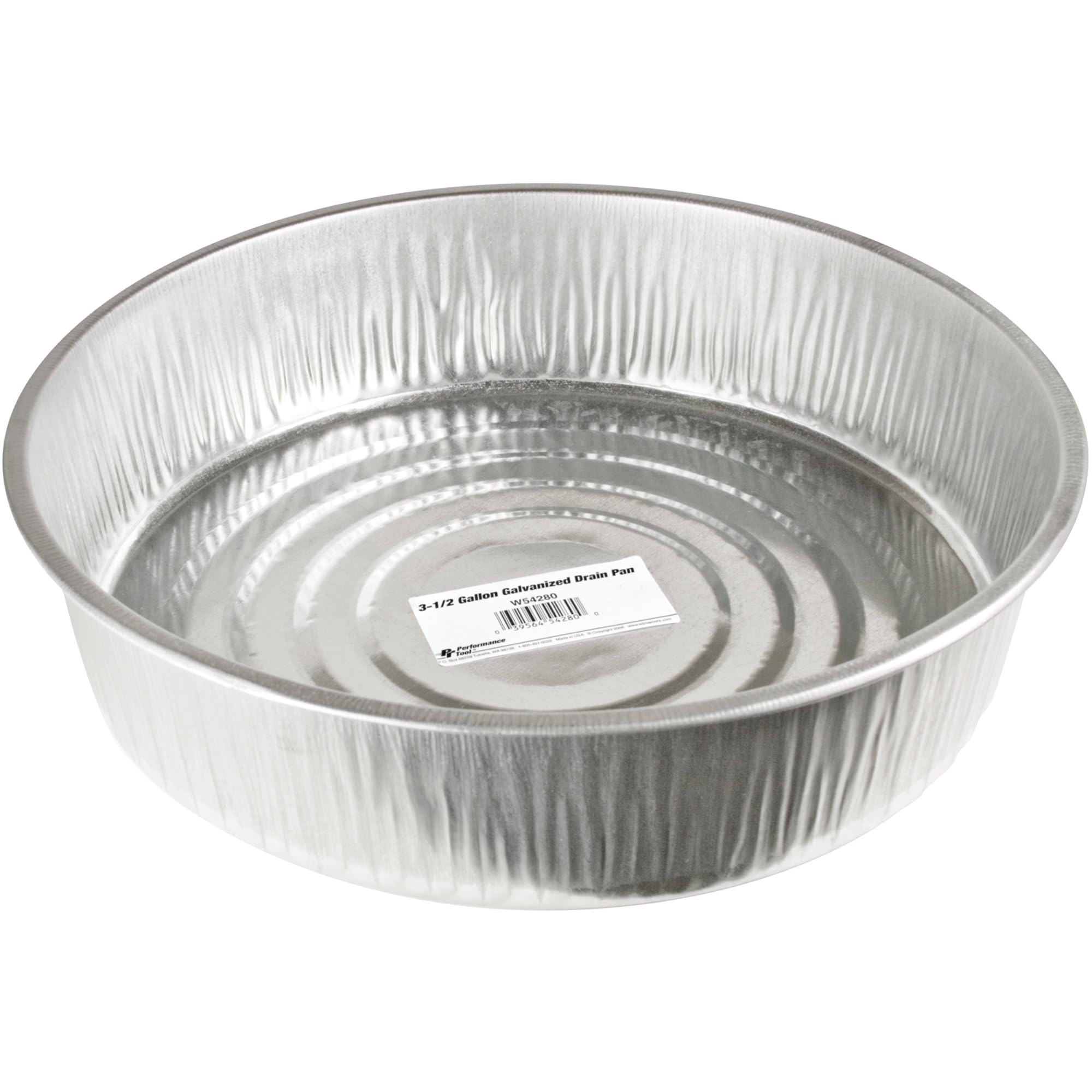 3.5 Gallon Performance Tool W54280 Galvanized Silver Drain Pan