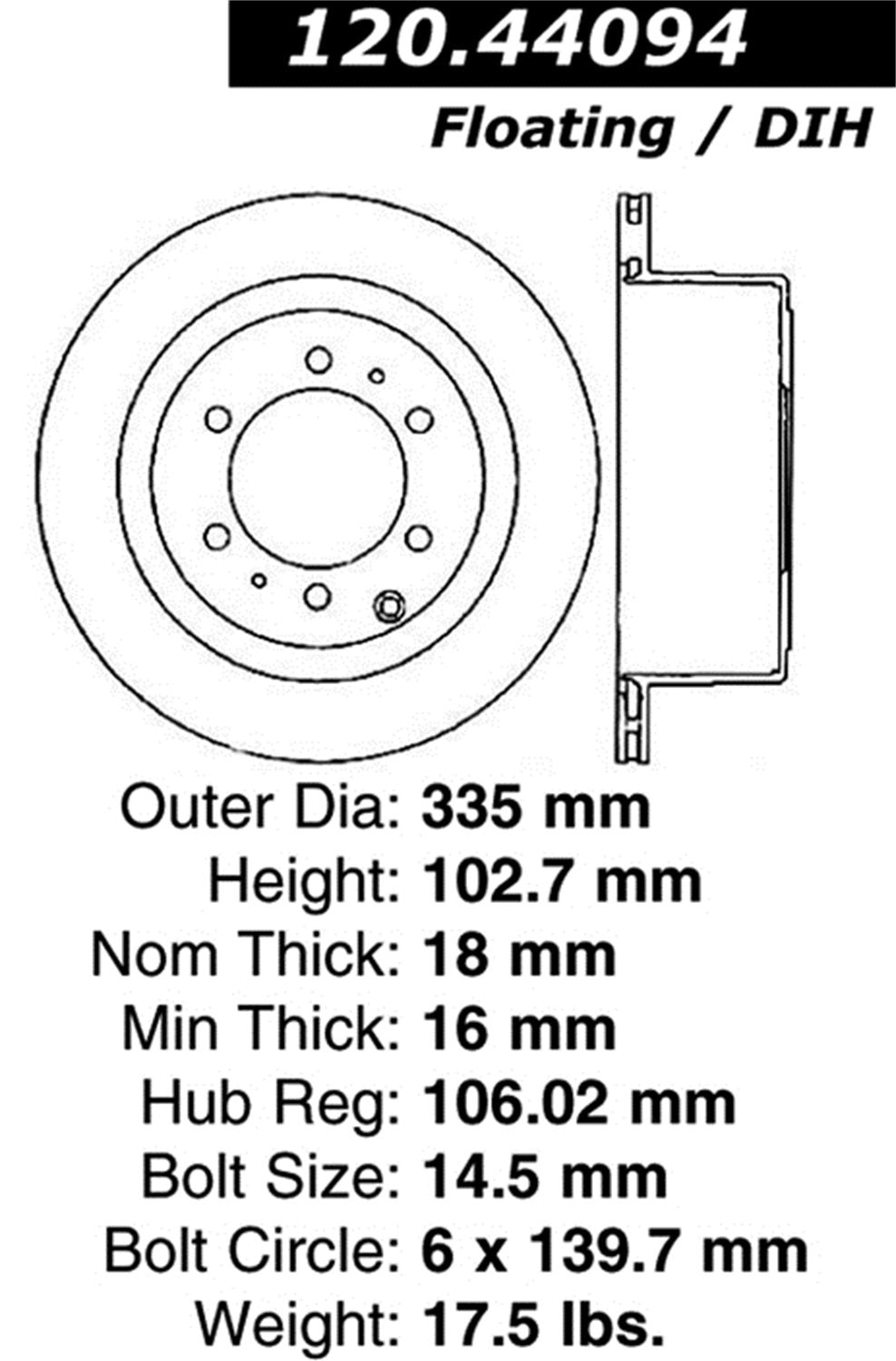 Sport Drilled/Slotted Brake Rotor StopTech 127.44094R (Rear Right), 1 Pack
