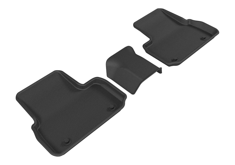 3D MAXpider All-Weather Series Second Row Floor Mats for 2015-2019 Land Rover Discovery Sport Black KAGU Custom Fit
