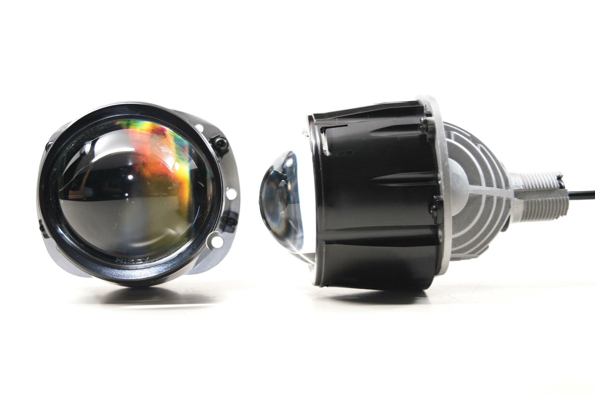Mini Morimoto High Beam LED Projector, Universal Projector Lens for Custom Automotive RetroFits, Ultra Bright Upgrade with Focused Beam Pattern (1x PR340)